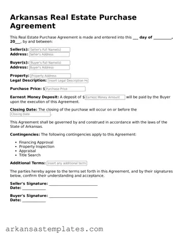 Attorney-Approved  Real Estate Purchase Agreement Template for Arkansas